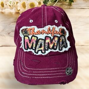 ✅4350 District Thankful Mama Distressed Cap